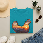 Hen Silhouette Mountain Sunset T-Shirt