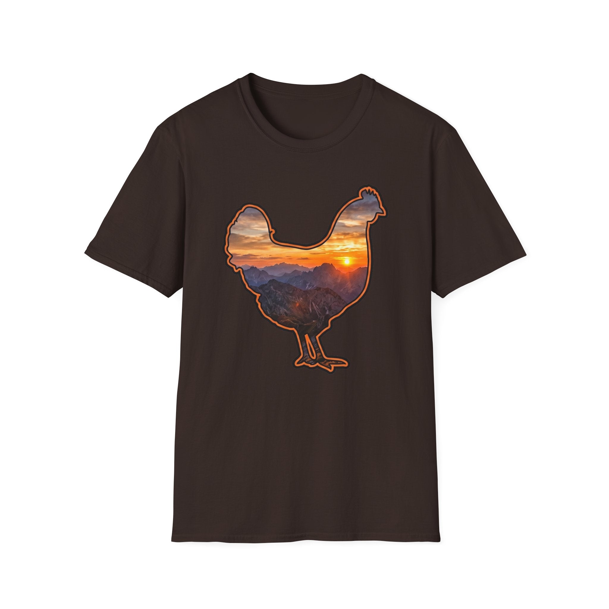Hen Silhouette Mountain Sunset T-Shirt