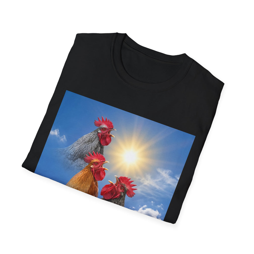 3 Rooster Sun T-Shirt