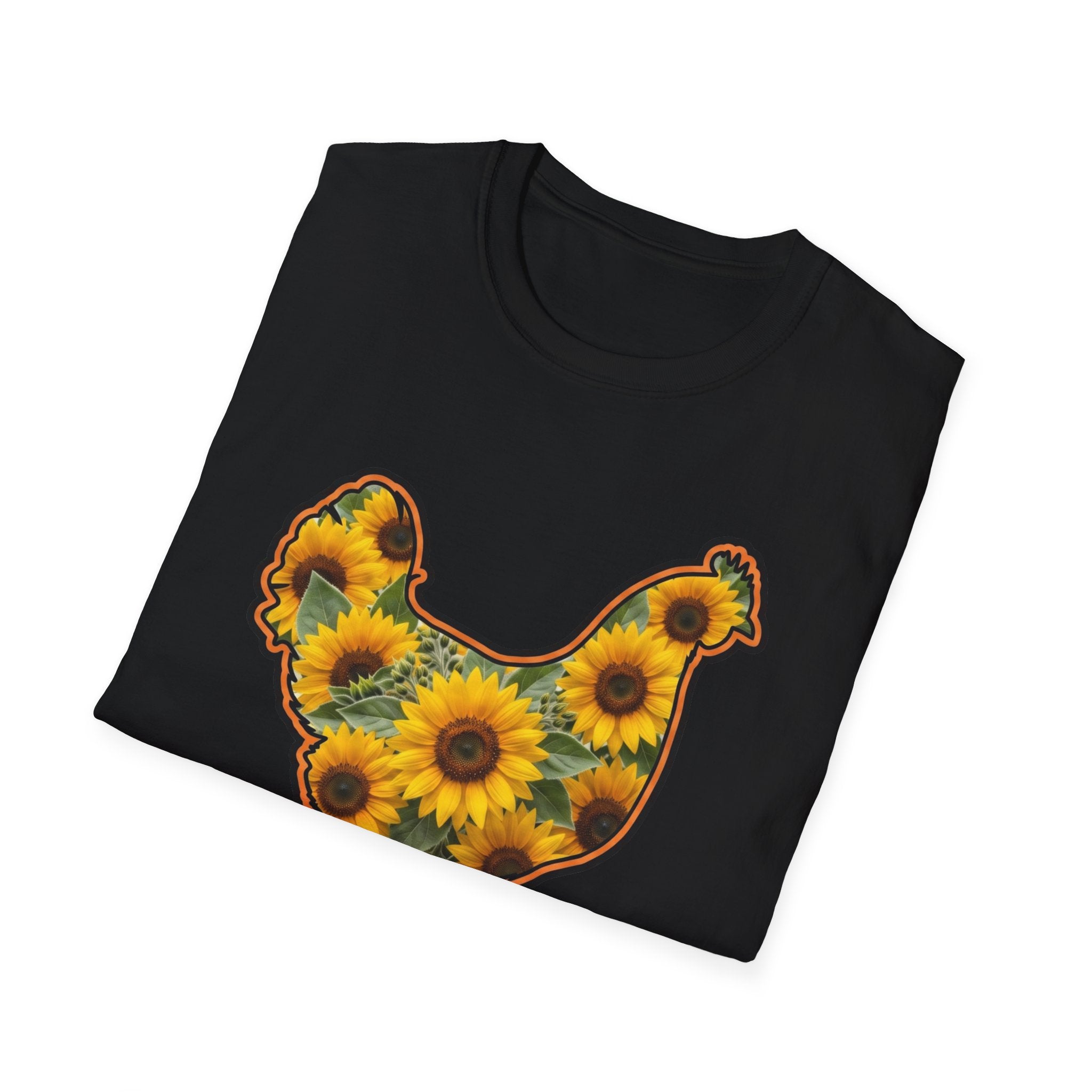 Hen Silhouette Sunflower T-Shirt