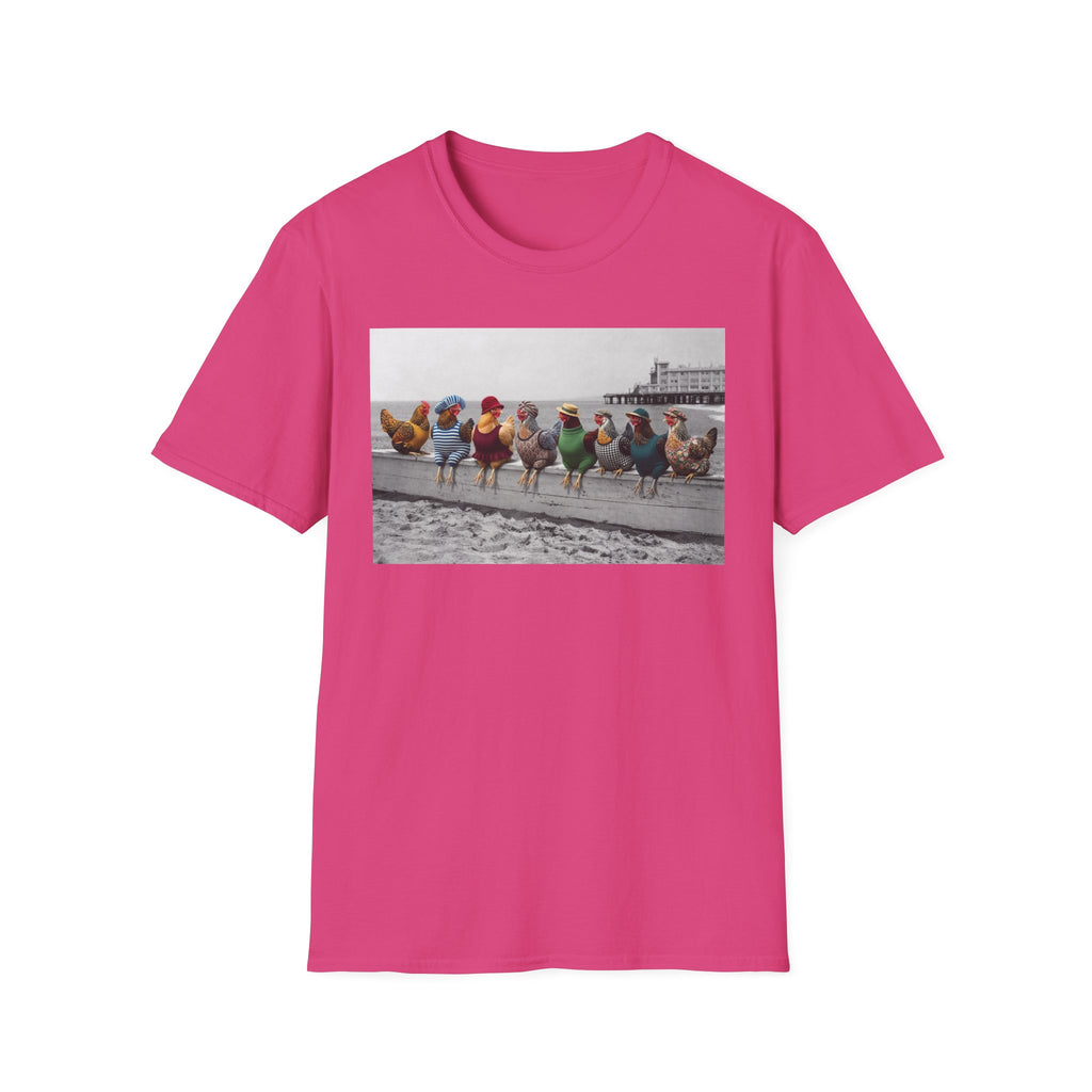 Beach Hens Sitting Color T-Shirt