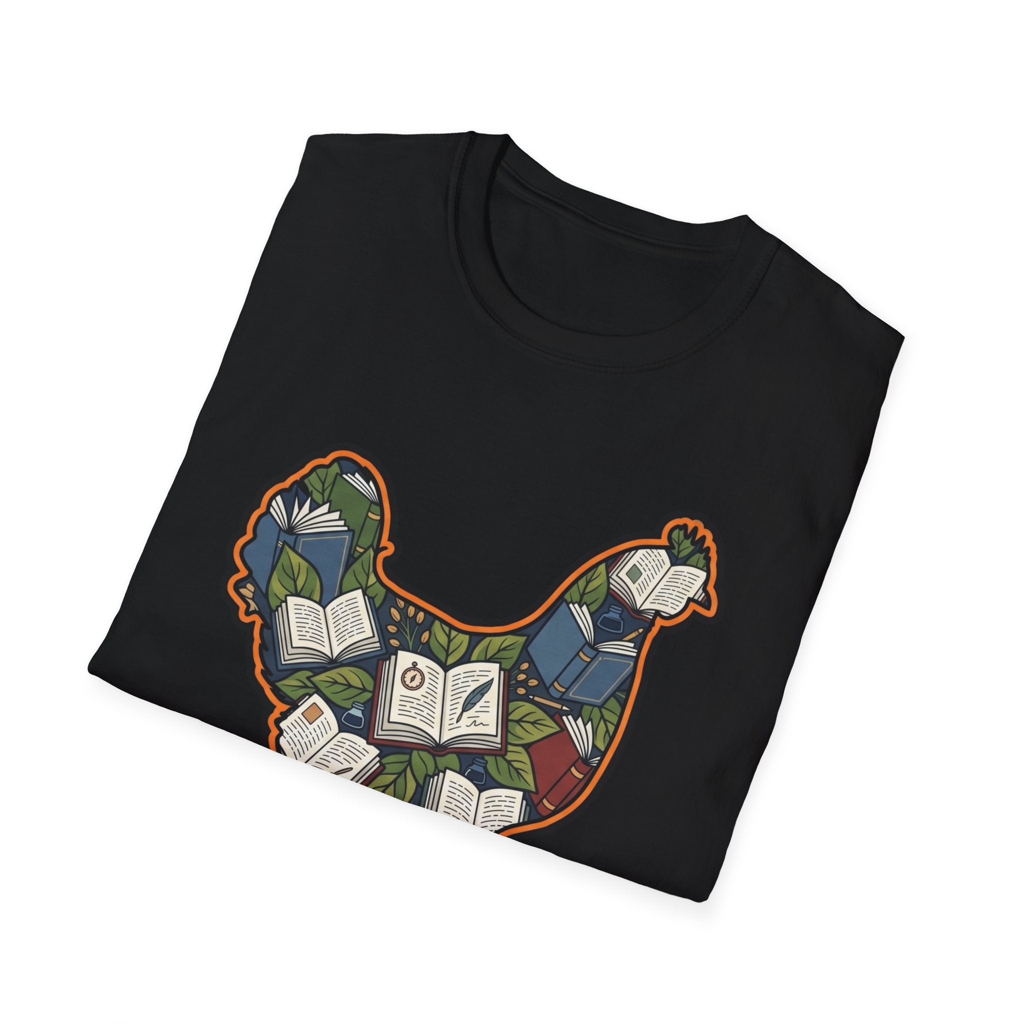 Hen Silhouette Books V T-Shirt