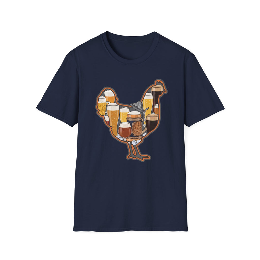 Hen Silhouette Beer V T-Shirt