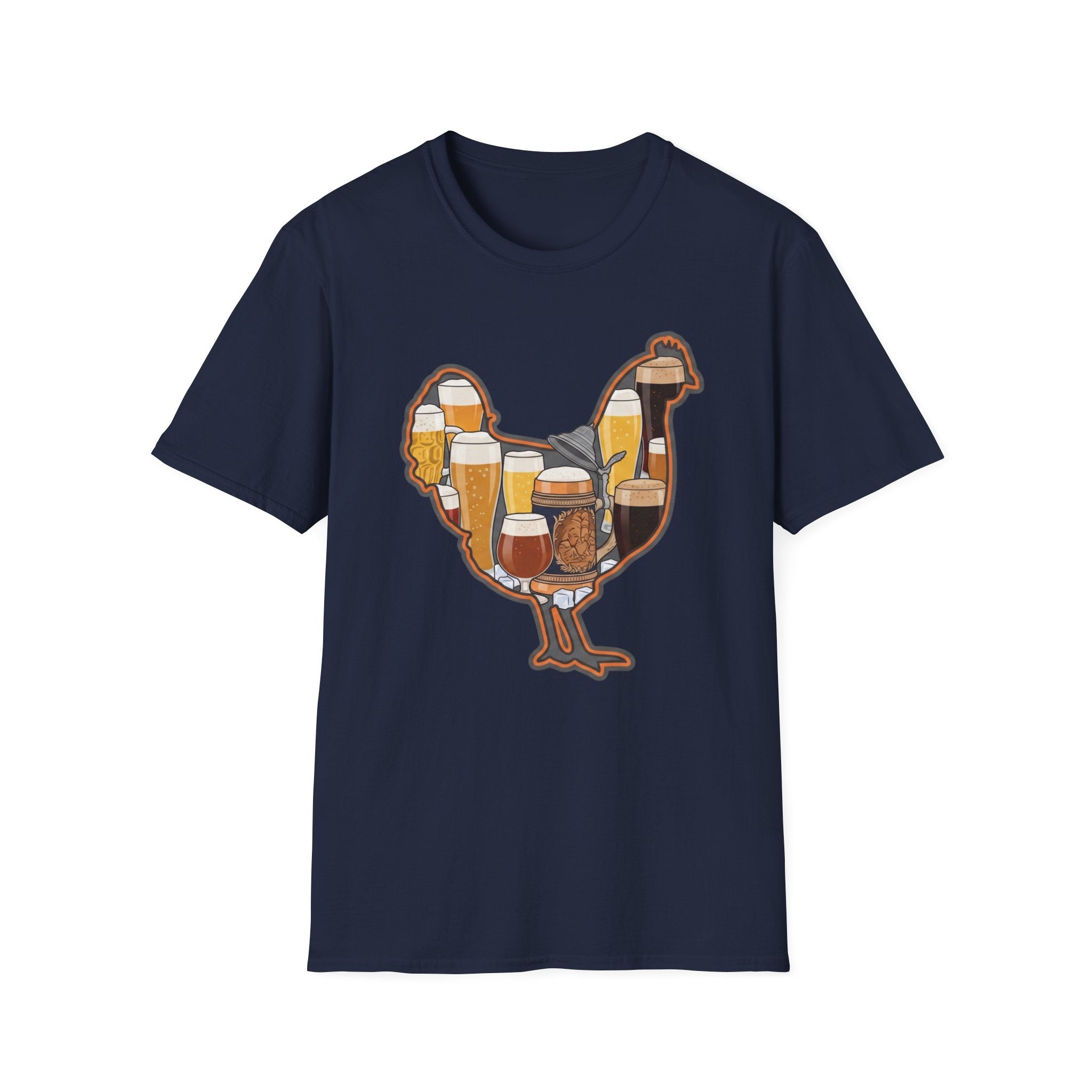 Hen Silhouette Beer V T-Shirt
