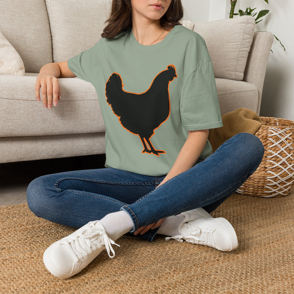 Hen Silhouette Black T-Shirt