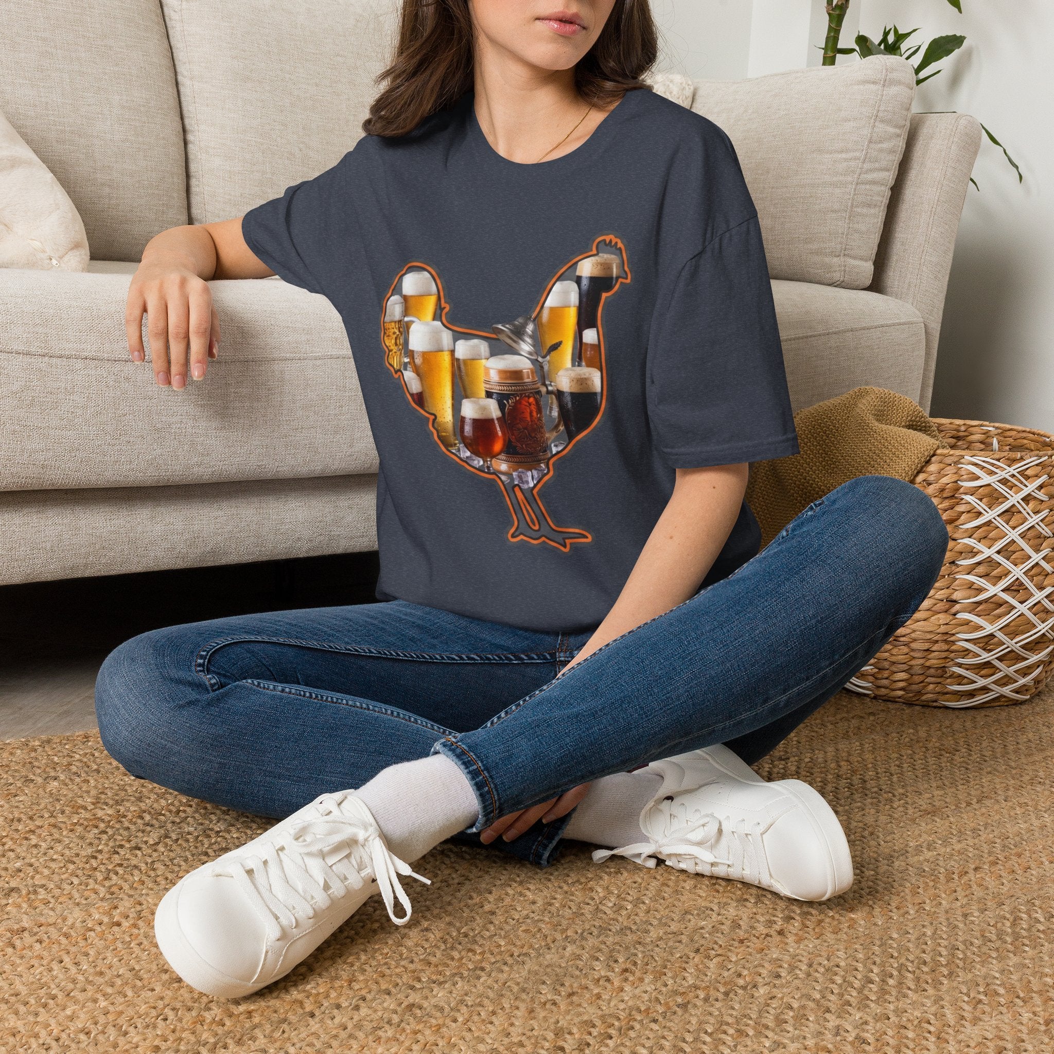 Hen Silhouette Beer T-Shirt
