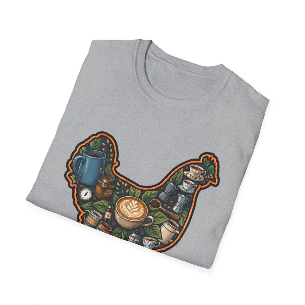 Hen Silhouette Coffee V T-Shirt