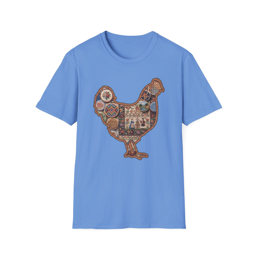 Hen Silhouette Needlepoint T-Shirt