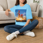 3 Rooster Sunrise Mountain T-Shirt