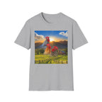 3 Rooster Sunrise Barn T-Shirt