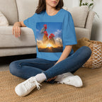 3 Rooster Sunrise Mountain T-Shirt