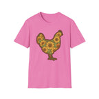 Hen Silhouette Sunflower V T-Shirt