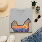 Hen Silhouette Mountain Sunset V T-Shirt