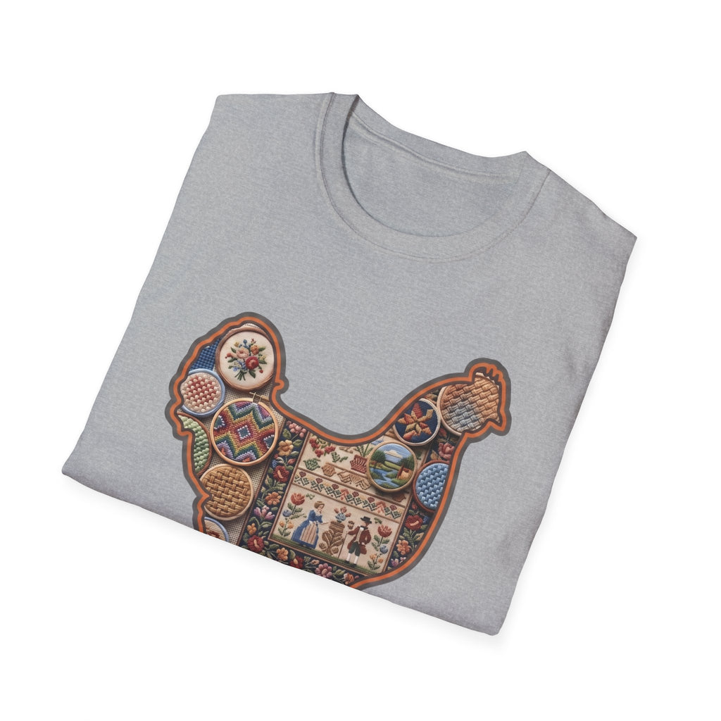 Hen Silhouette Needlepoint T-Shirt