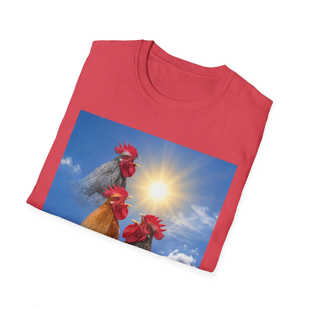 3 Rooster Sun T-Shirt