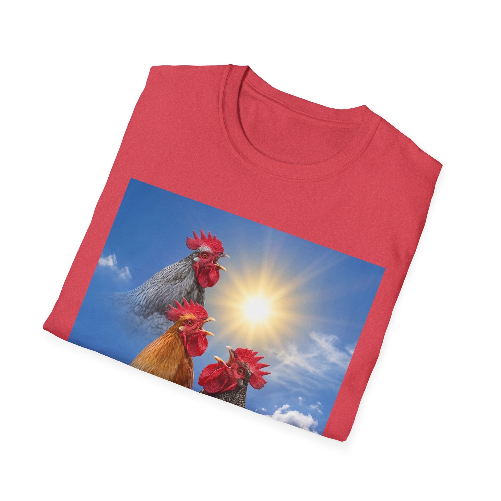 3 Rooster Sun T-Shirt