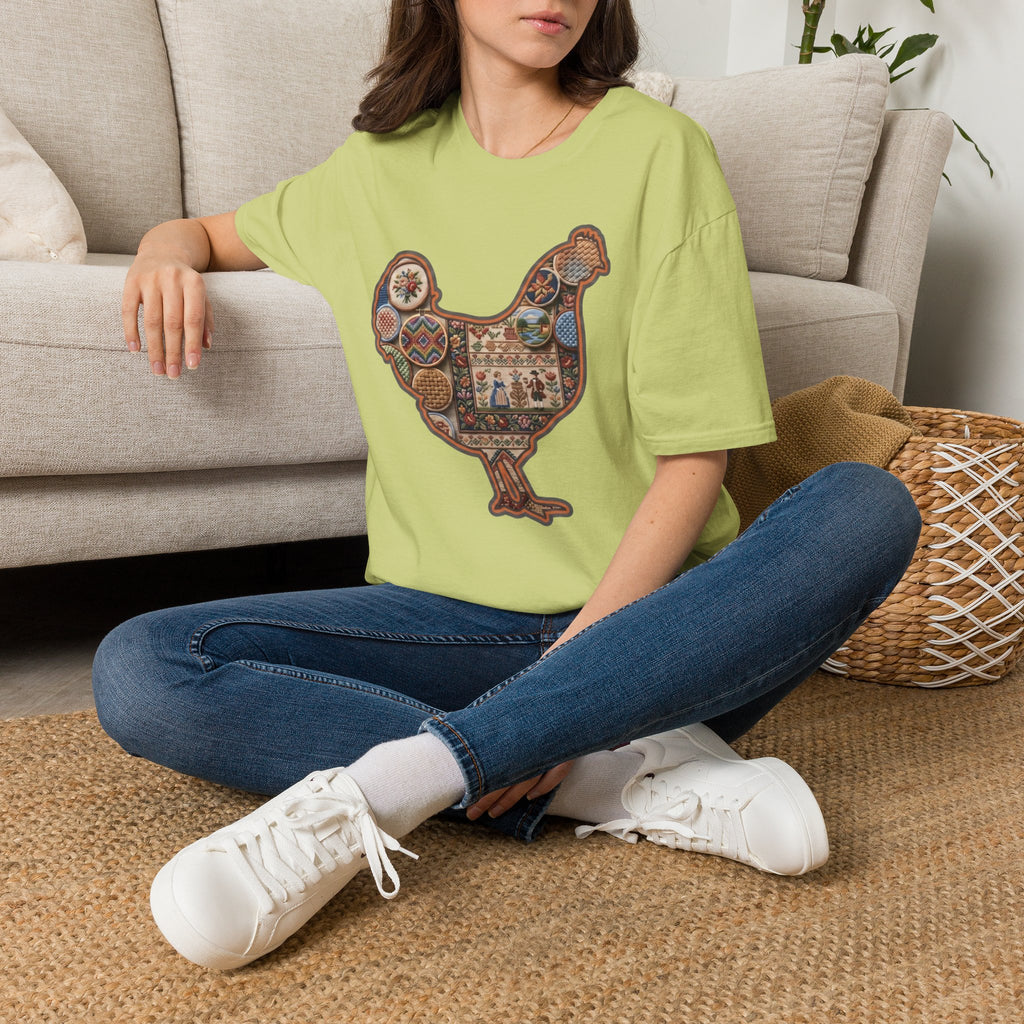Hen Silhouette Needlepoint T-Shirt
