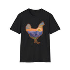 Hen Silhouette Mountain Sunset V T-Shirt