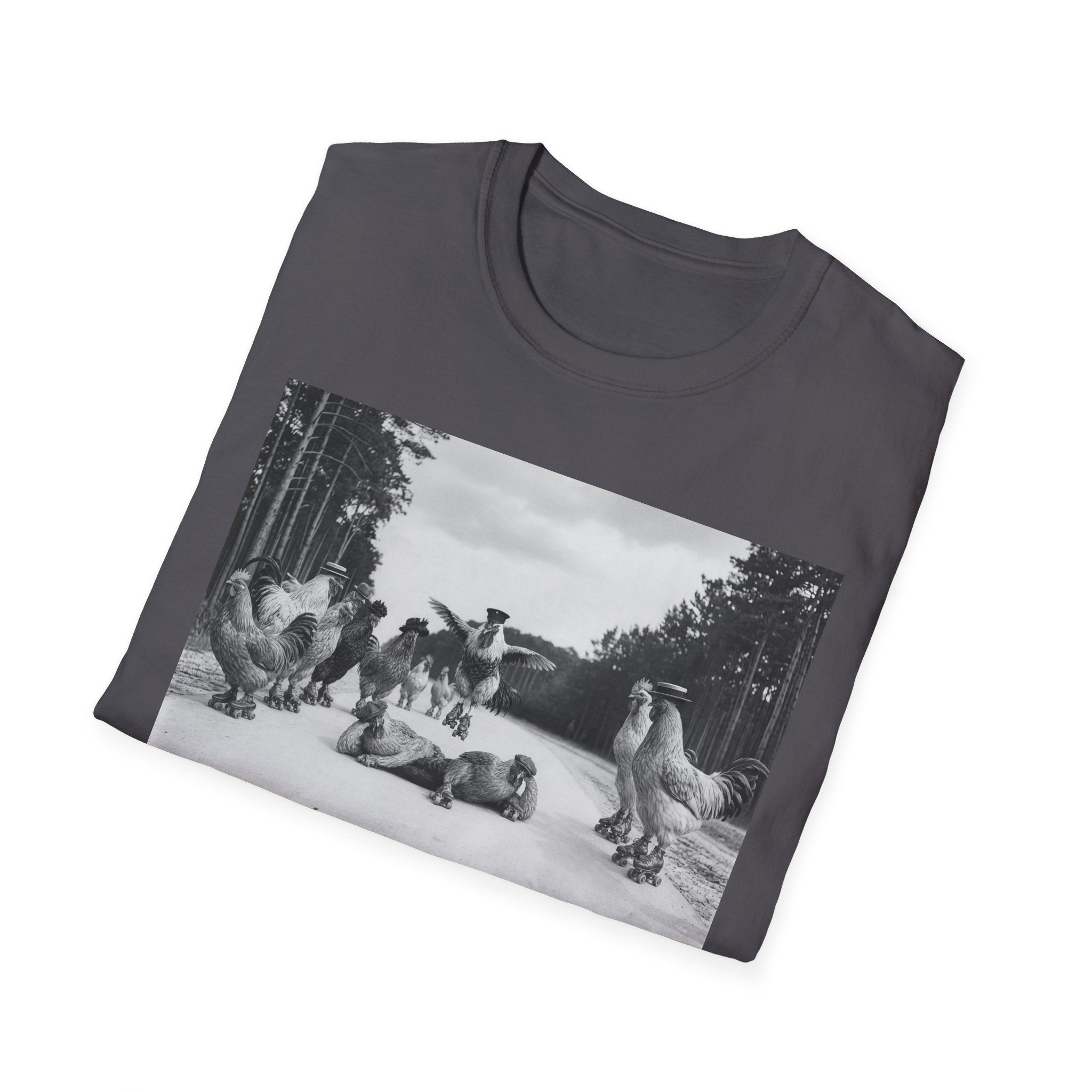 Old School Fowl Roller Skates T-Shirt