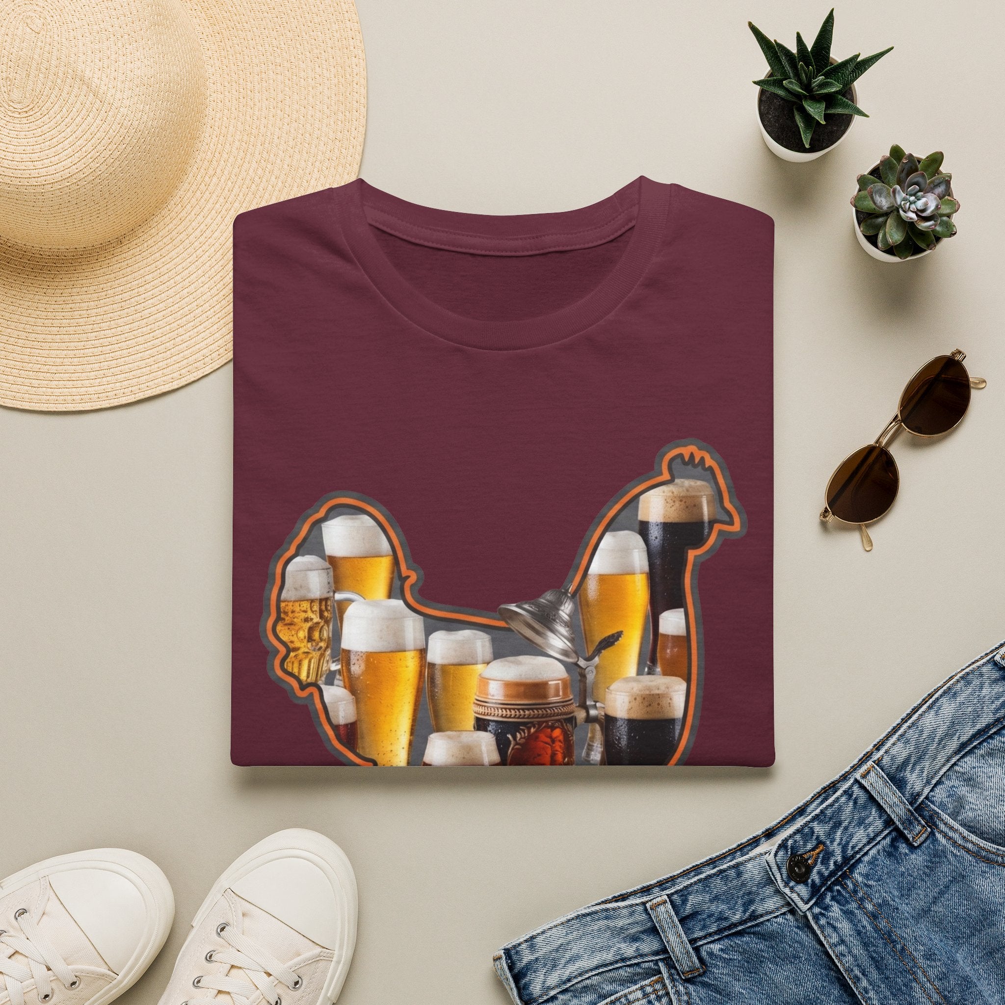 Hen Silhouette Beer T-Shirt