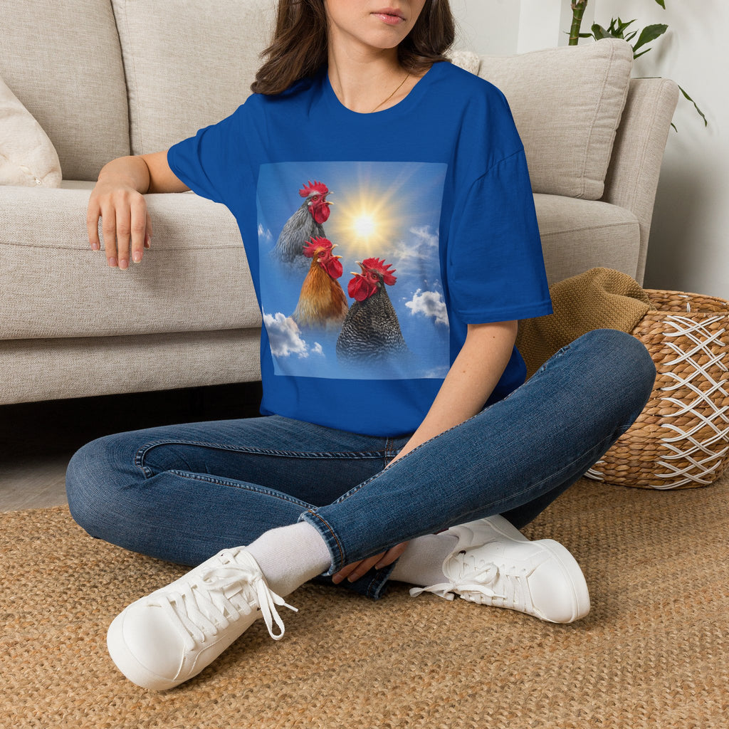 3 Rooster Sun T-Shirt