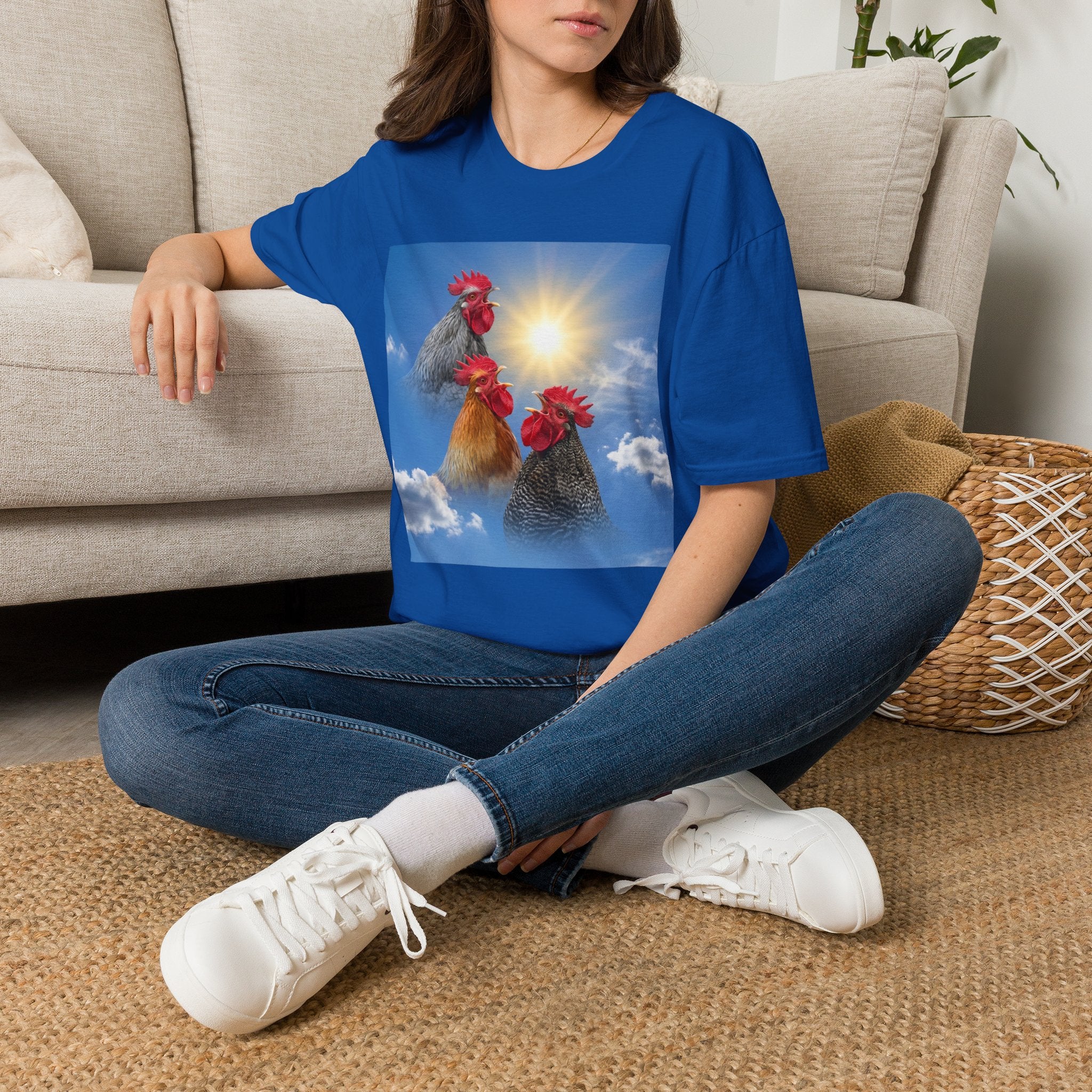 3 Rooster Sun T-Shirt