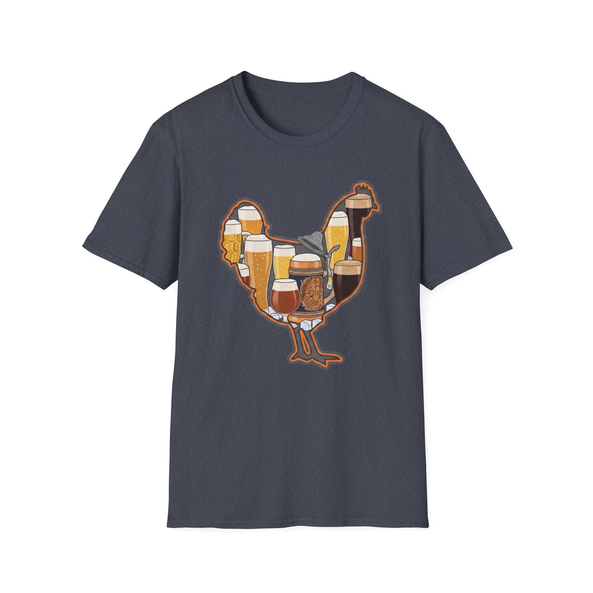 Hen Silhouette Beer V T-Shirt