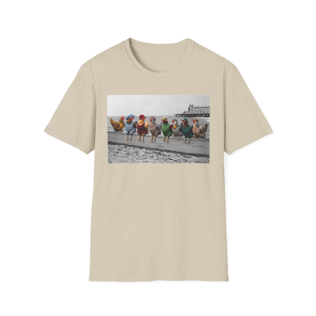 Beach Hens Sitting Color T-Shirt