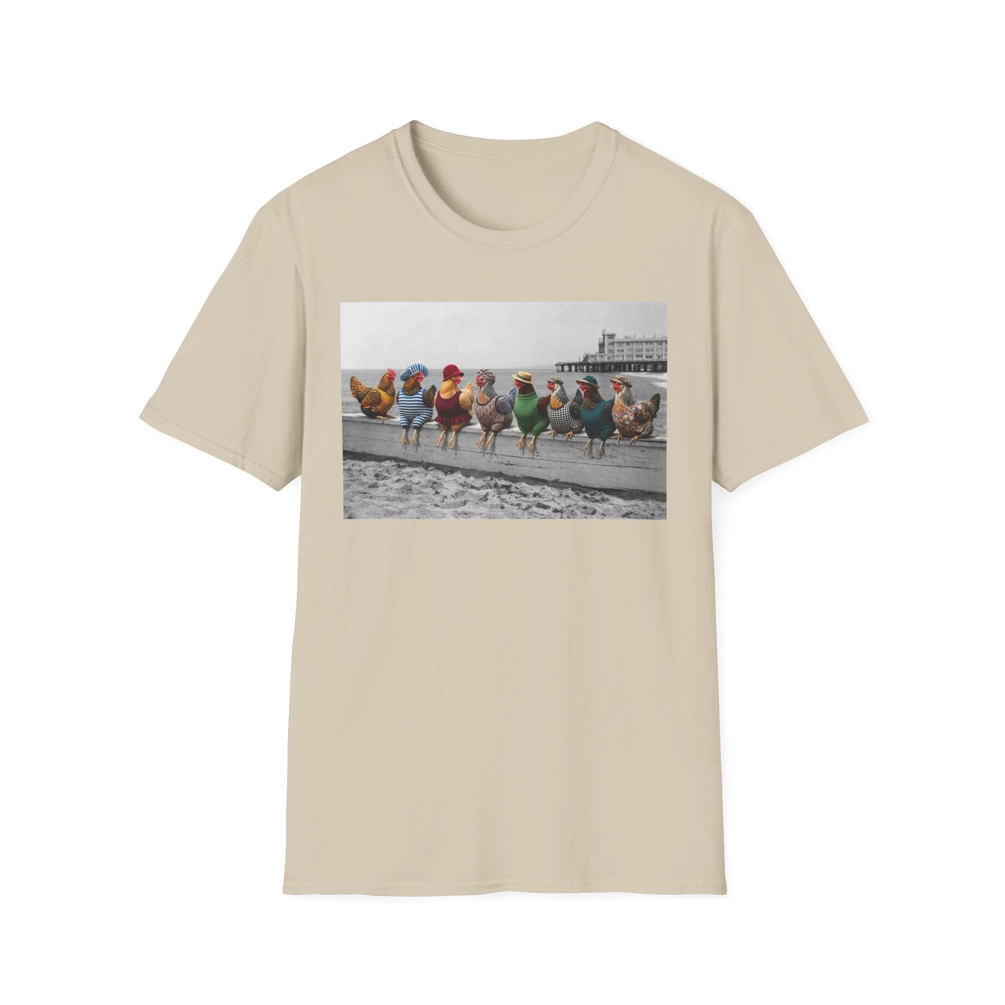 Beach Hens Sitting Color T-Shirt