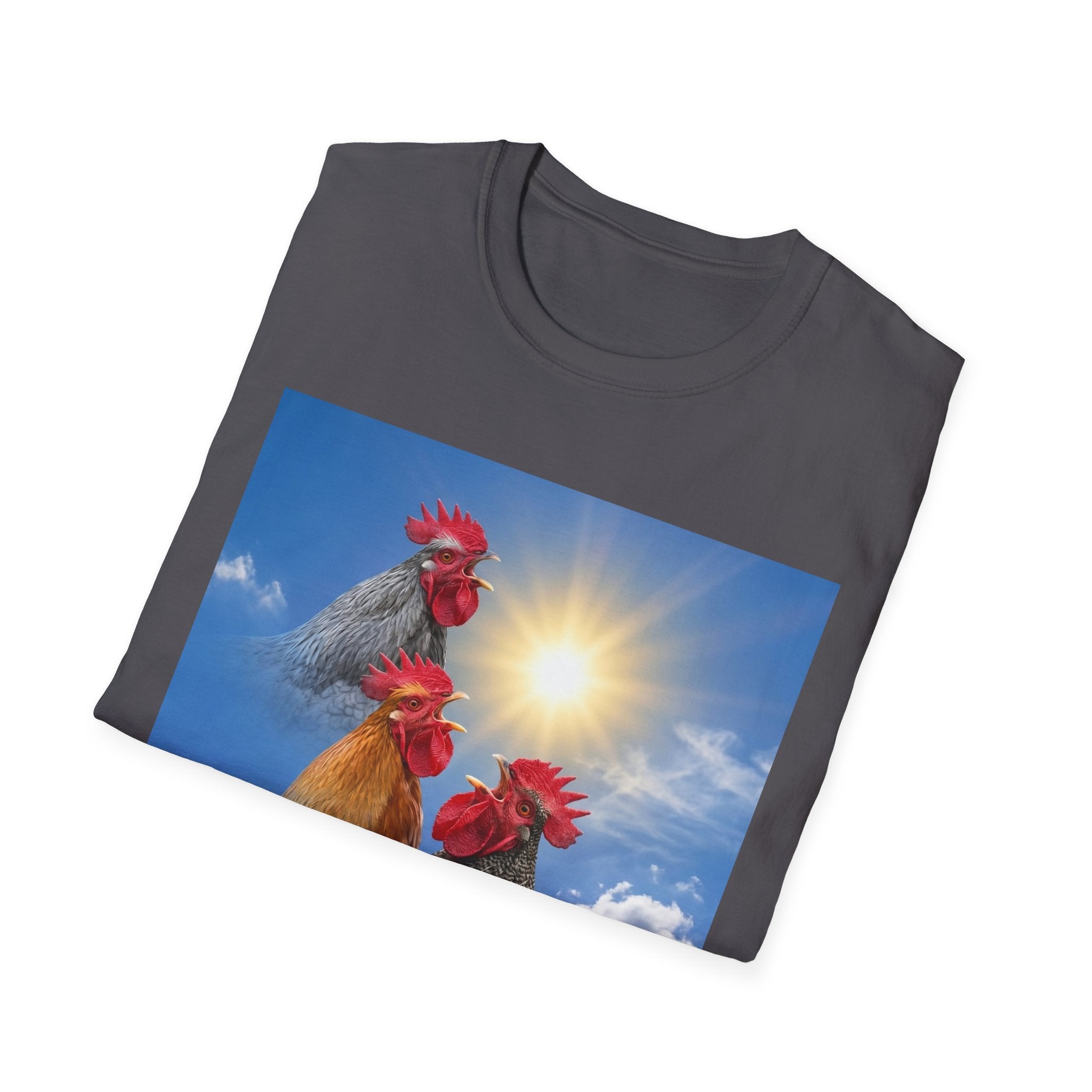 3 Rooster Sun T-Shirt