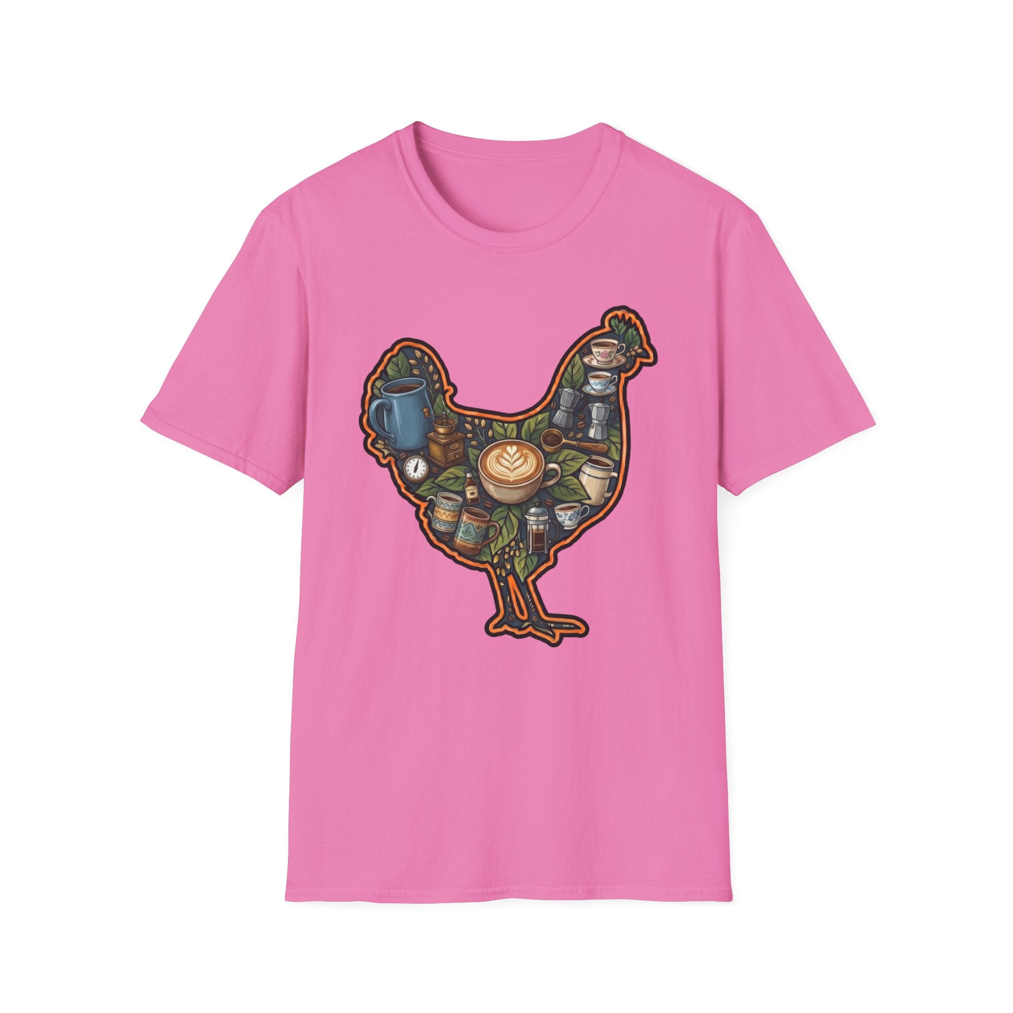 Hen Silhouette Coffee V T-Shirt