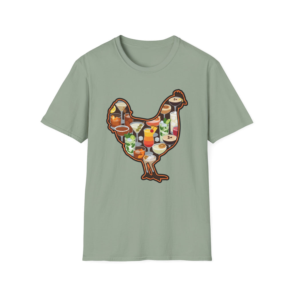 Hen Silhouette Cocktails V T-Shirt