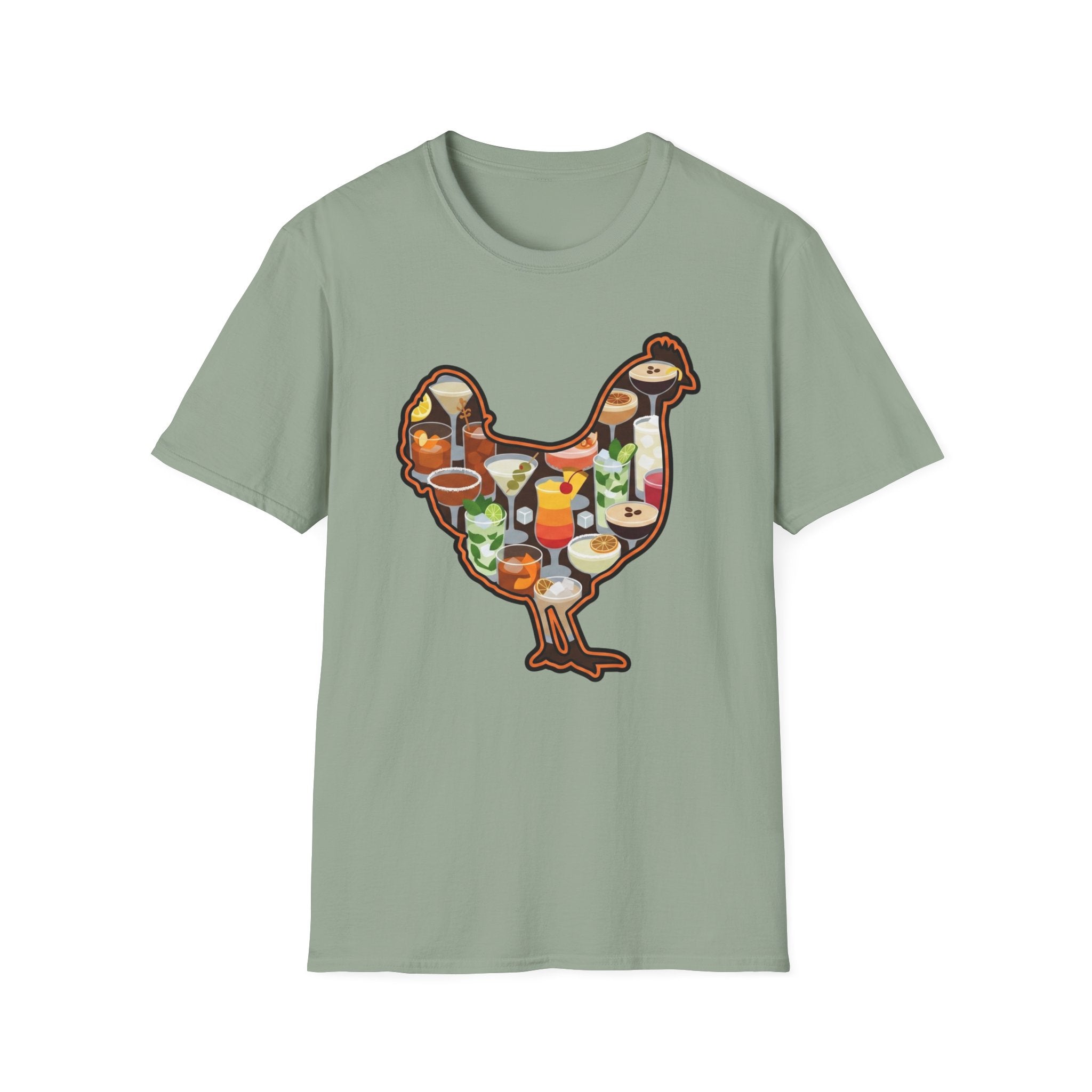 Hen Silhouette Cocktails V T-Shirt