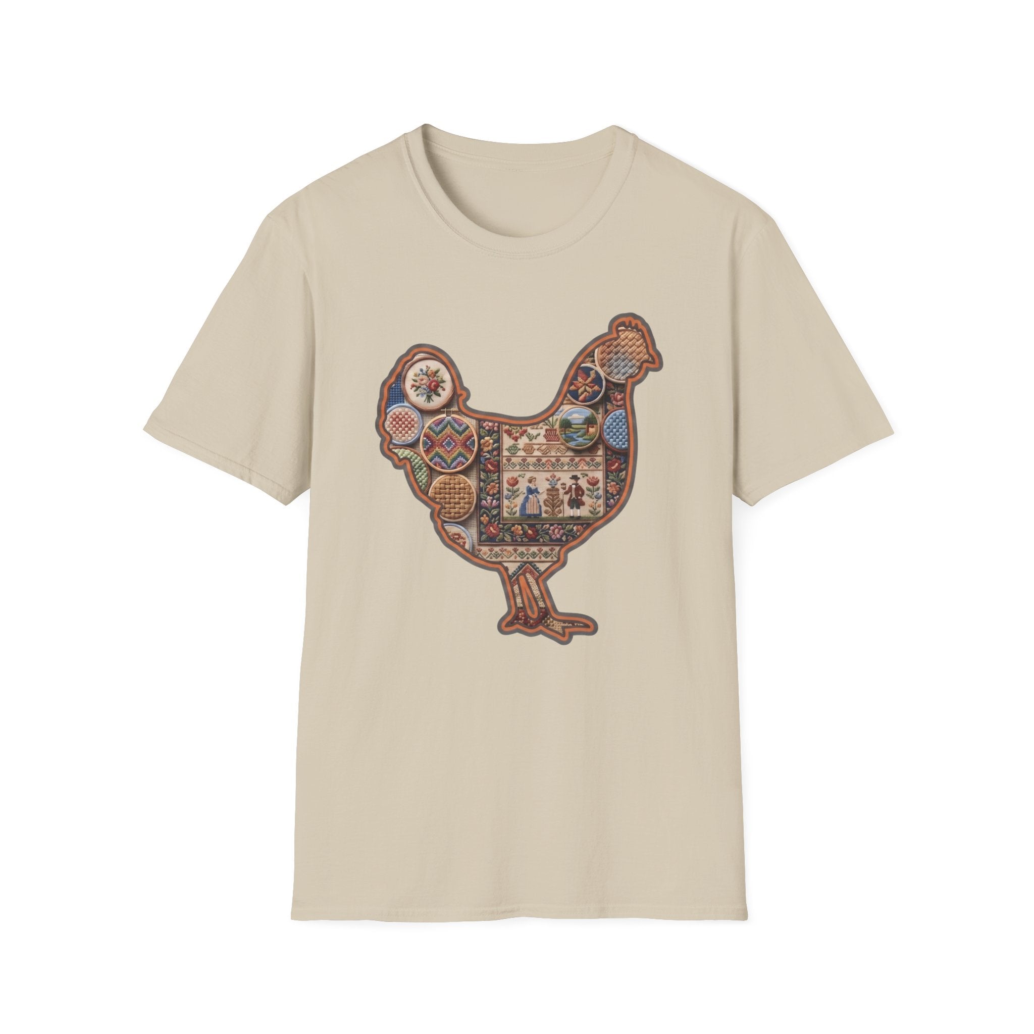 Hen Silhouette Needlepoint T-Shirt