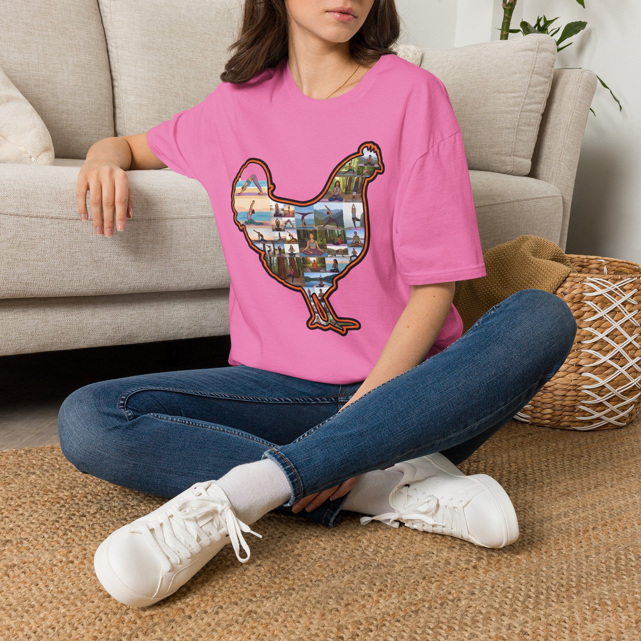 Hen Silhouette Yoga V T-Shirt