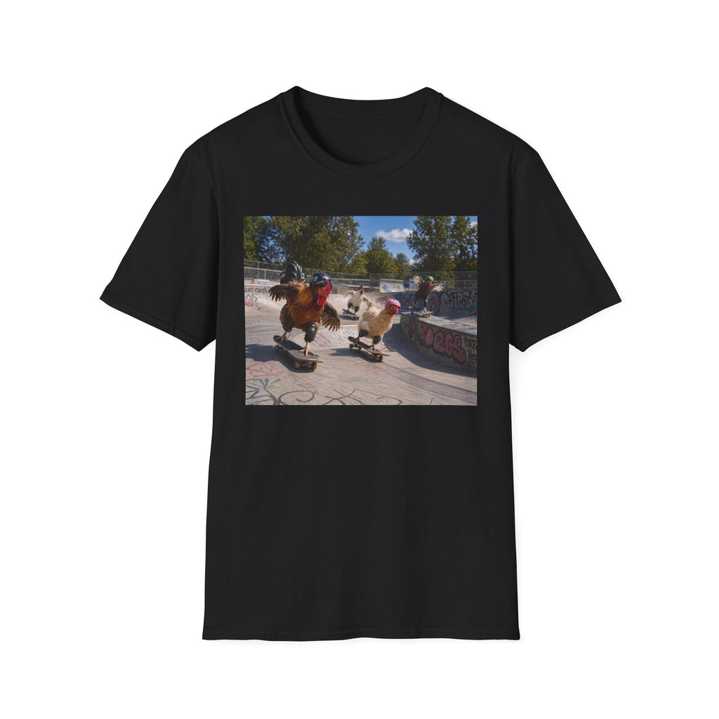 Chickens Shredding at the Skate Park T-Shirt