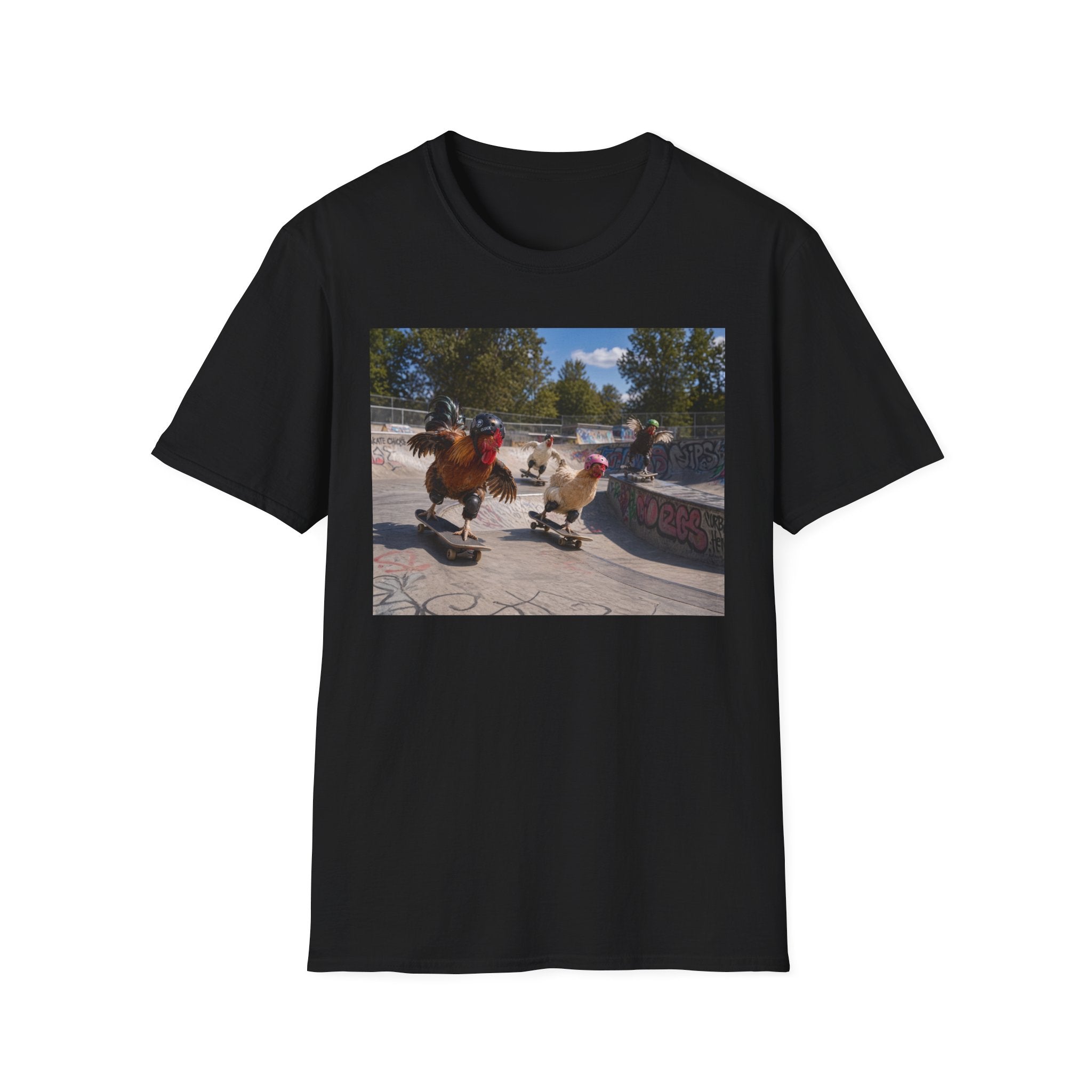 Chickens Shredding at the Skate Park T-Shirt