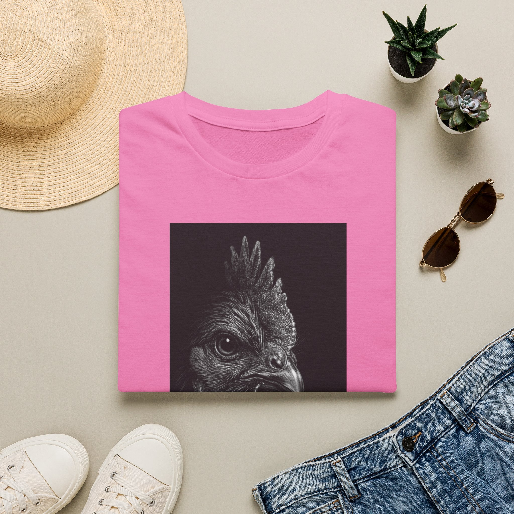 Chicken Face Side T-Shirt
