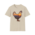 Hen Silhouette Mountain Sunset T-Shirt