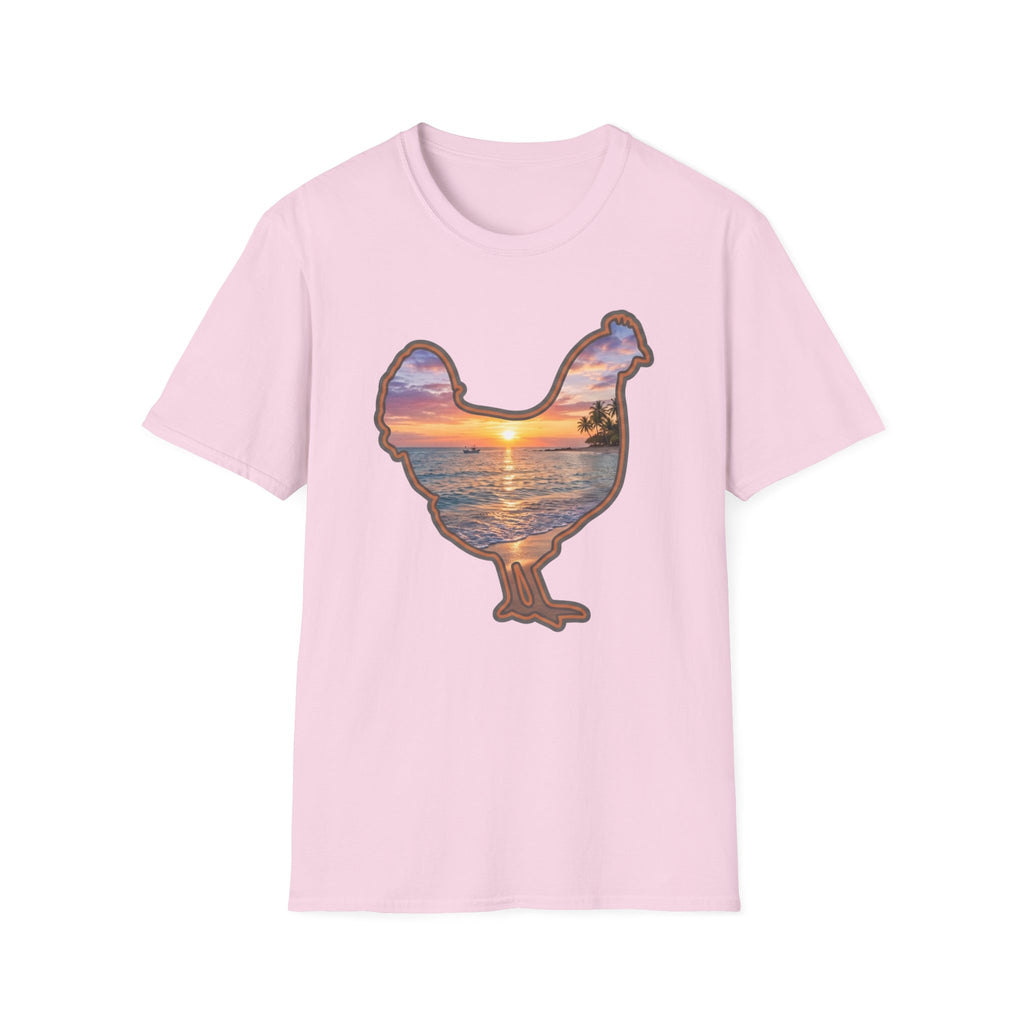 Hen Silhouette Beach T-Shirt