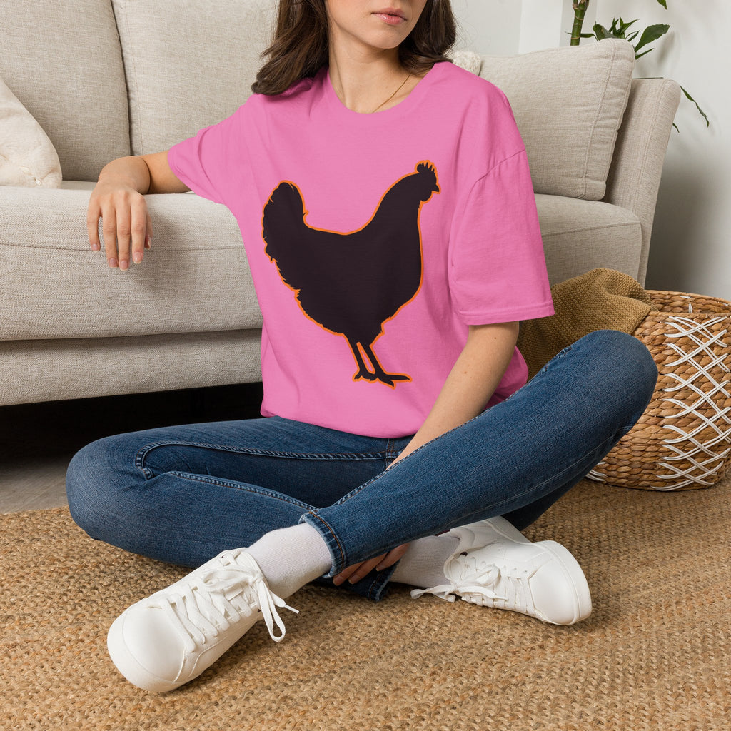 Hen Silhouette Black T-Shirt