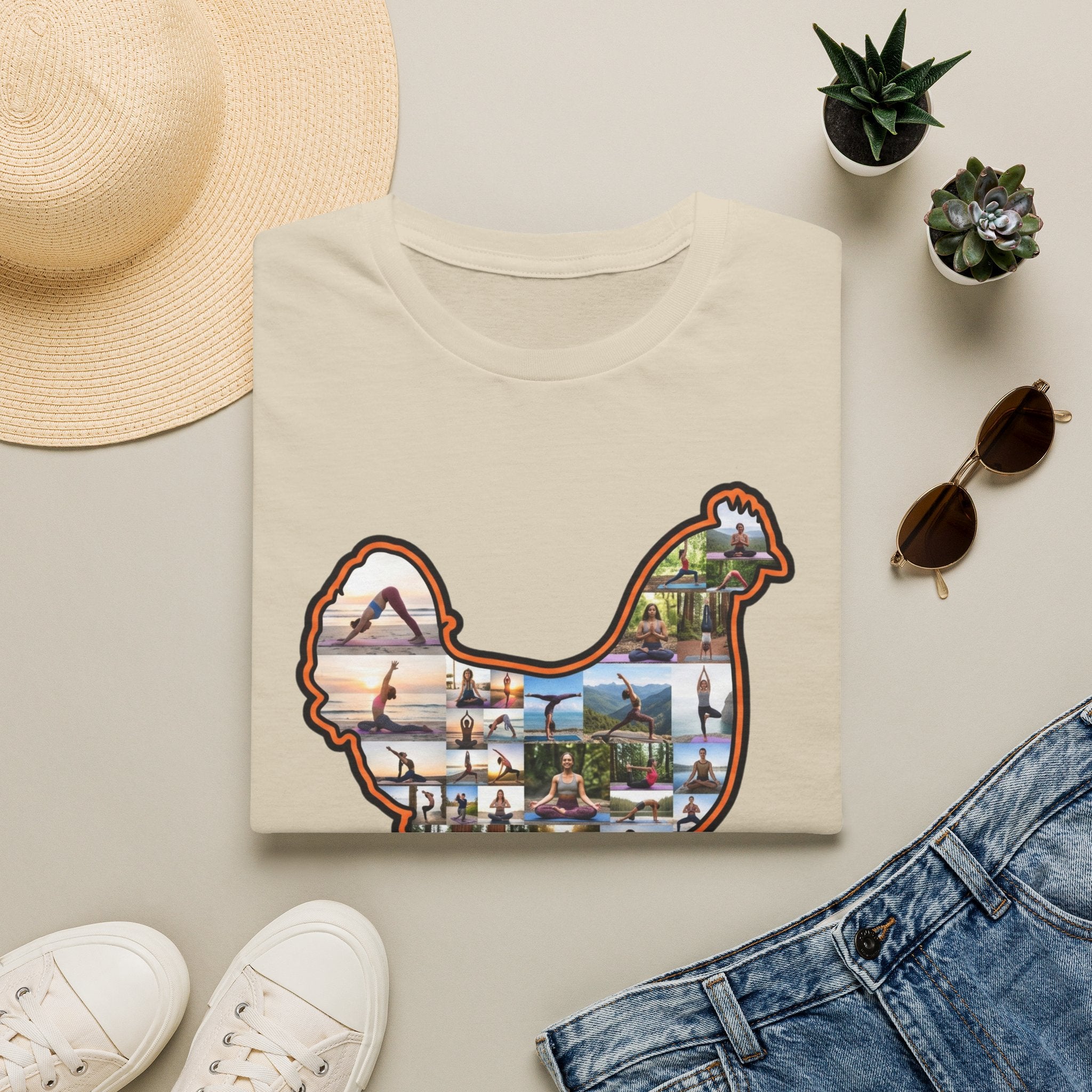 Hen Silhouette Yoga T-Shirt