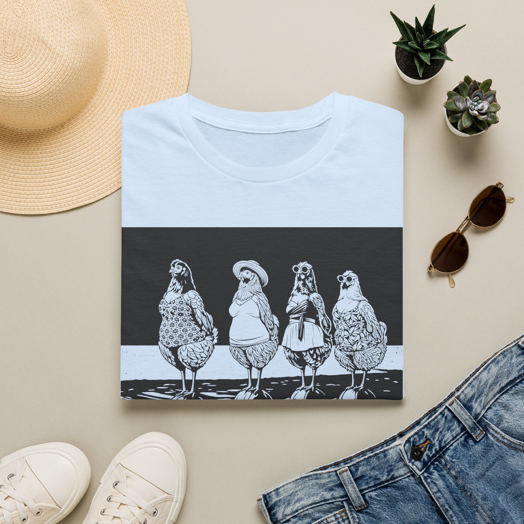 Beach Ball Hens Dark T-Shirt