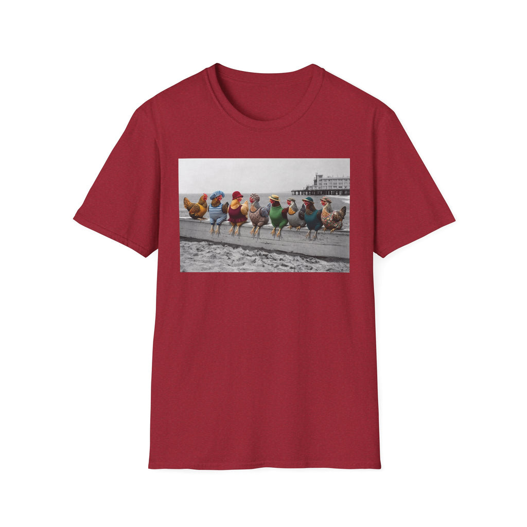 Beach Hens Sitting Color T-Shirt