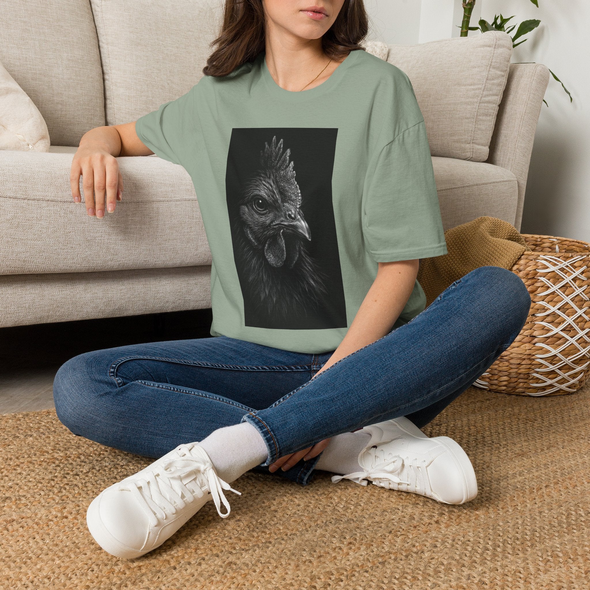 Chicken Face Side T-Shirt