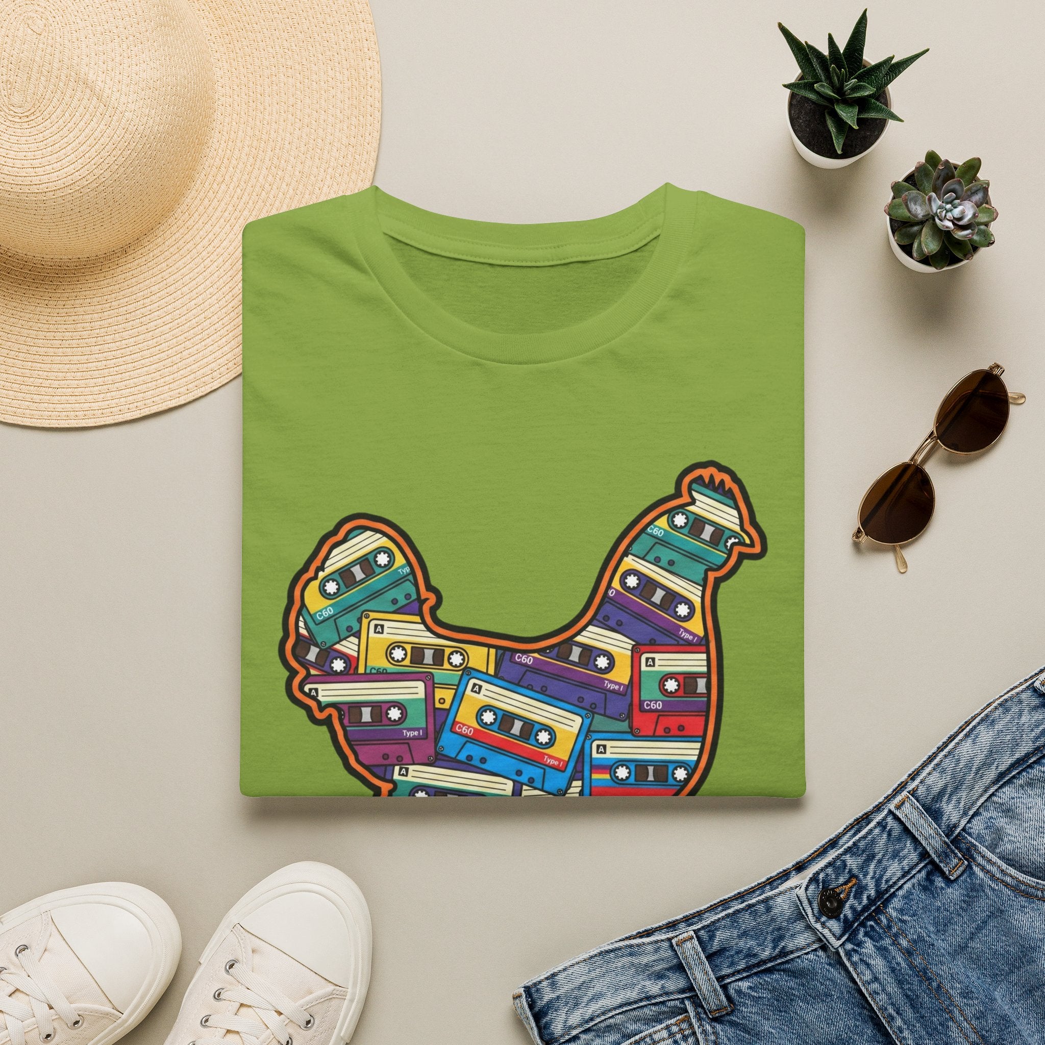 Hen Silhouette Cassettes V T-Shirt