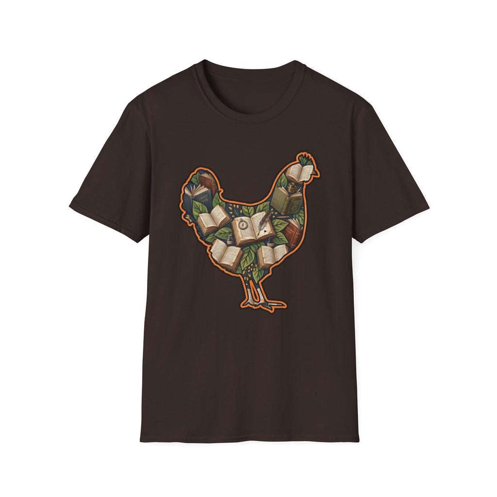 Hen Silhouette Books T-Shirt
