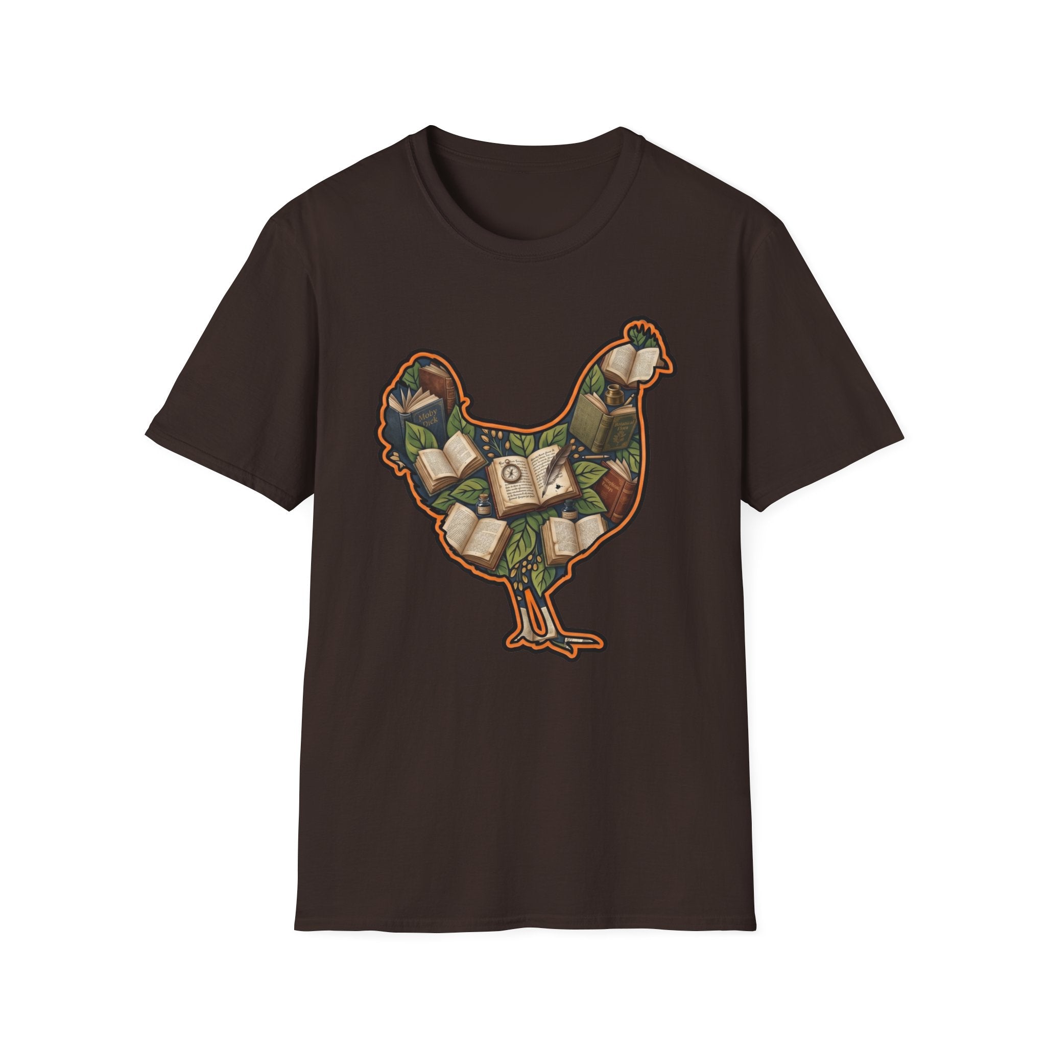 Hen Silhouette Books T-Shirt
