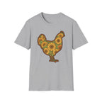 Hen Silhouette Sunflower V T-Shirt
