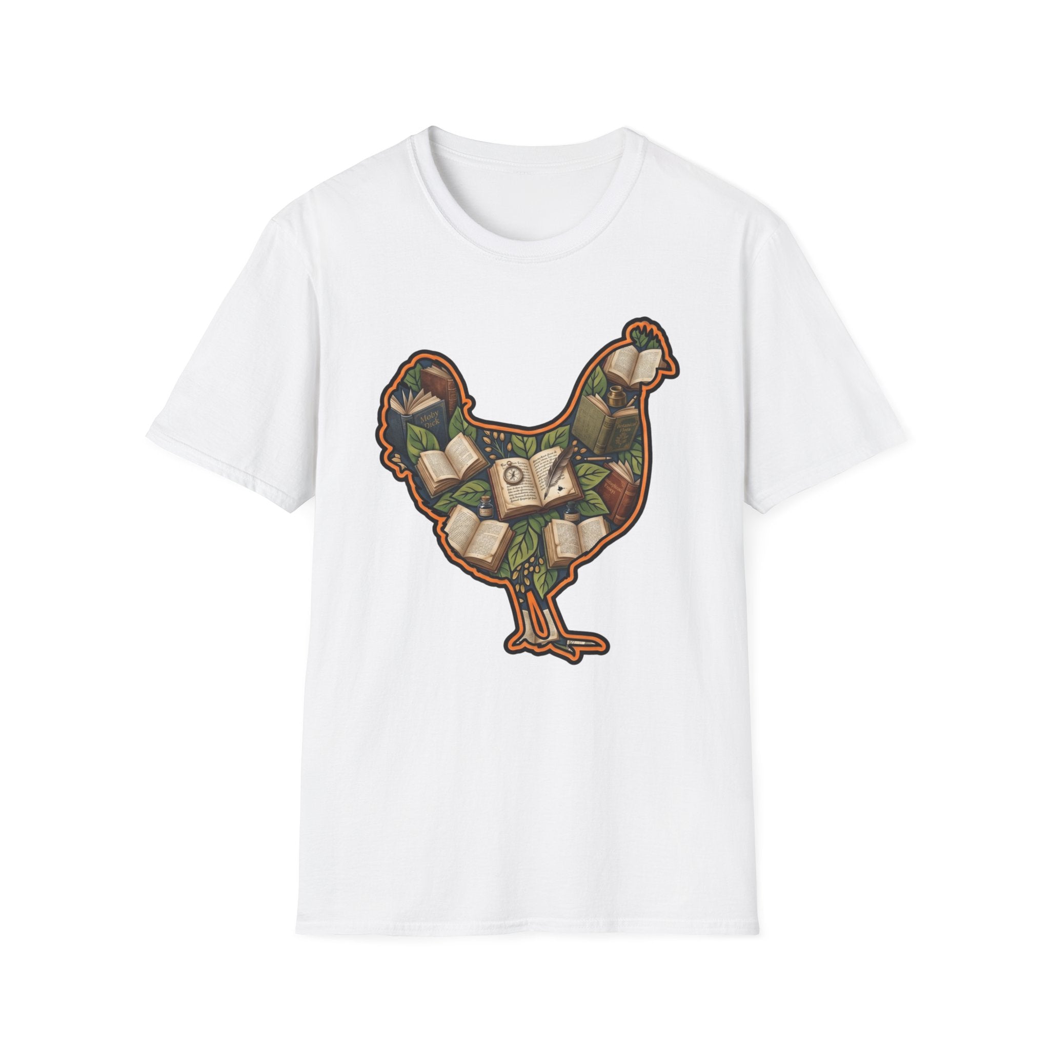 Hen Silhouette Books T-Shirt